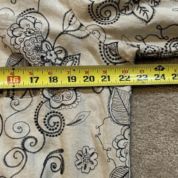 AKS Amy K Su Jacket 3/4 Sleeve Linen Blend Jacket 1X - Picture 3 of 11